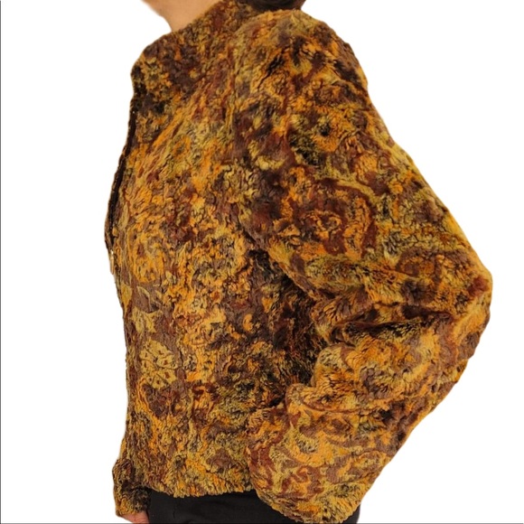TSUNAMI ESQ Brown Faux Fur Zip Jacket - M - Picture 4 of 10